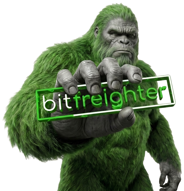 Big Freighto, the Bitfreighter brand mascot
